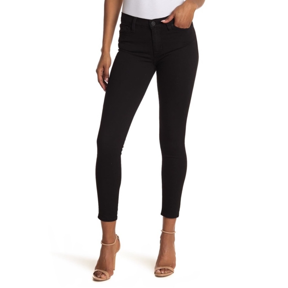 Hudson Jeans Natalie Super Skinny Black Denim Ankle Jeans Size 26